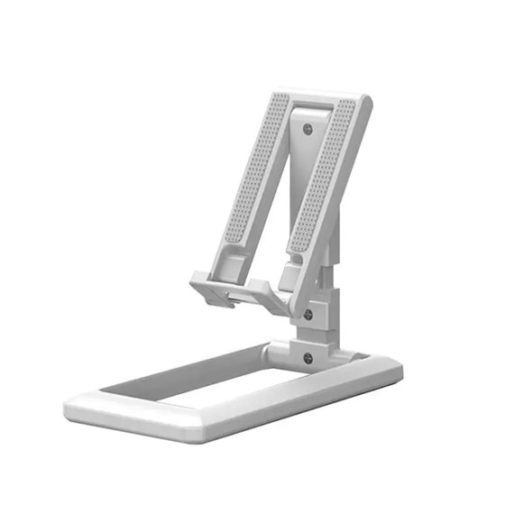 NIB- White Foldable Tablet Mobile Phone Desktop Stand For IPad-Iphone - Picture 1 of 15